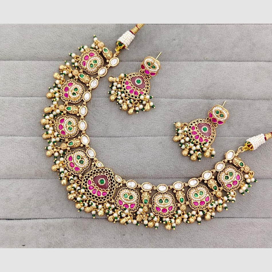Pearl Bead Necklace in Gold Tone | Bridal Jewellery India