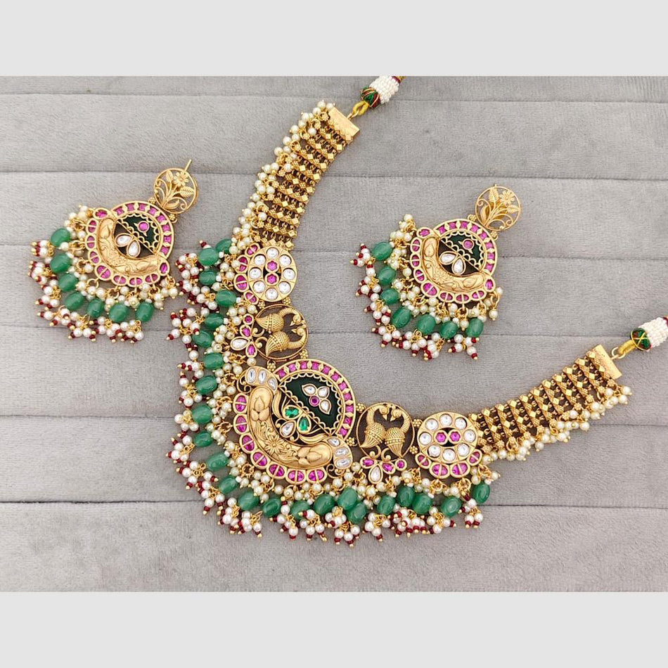 Glam Pota Stone Beads in Sterling Silver
Designer Necklace | Bridal Jewellery India