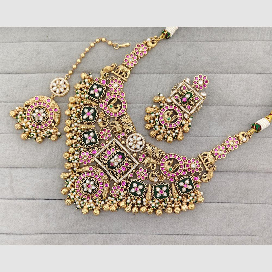 Elephant Design Necklace in Sterling Silver | Bridal Jewellery India