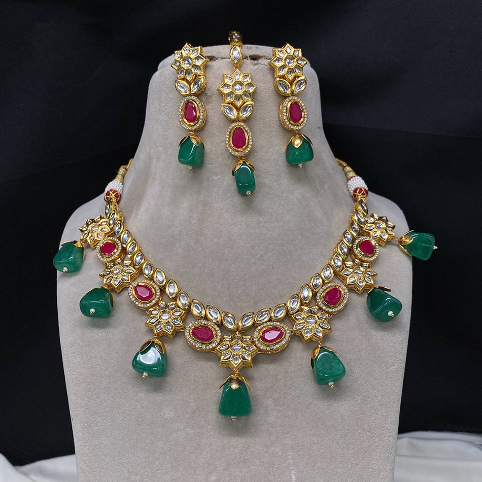 Kundan Necklace in  Gold Plated | Bridal Jewellery India