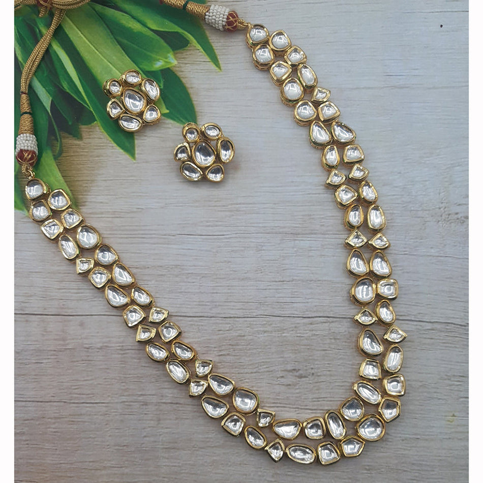 Kundan Necklace in Gold Plated with Stone | Bridal Jewellery India
