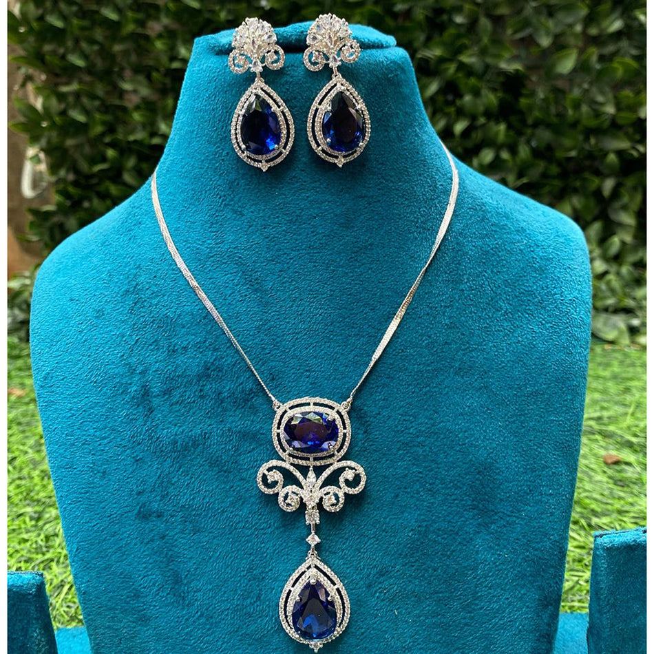 Kundan Necklace in White Gold Plated for Bridal | Bridal Jewellery India