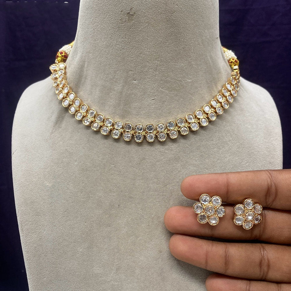 Kundan Necklace in  Gold Plated | Bridal Jewellery India