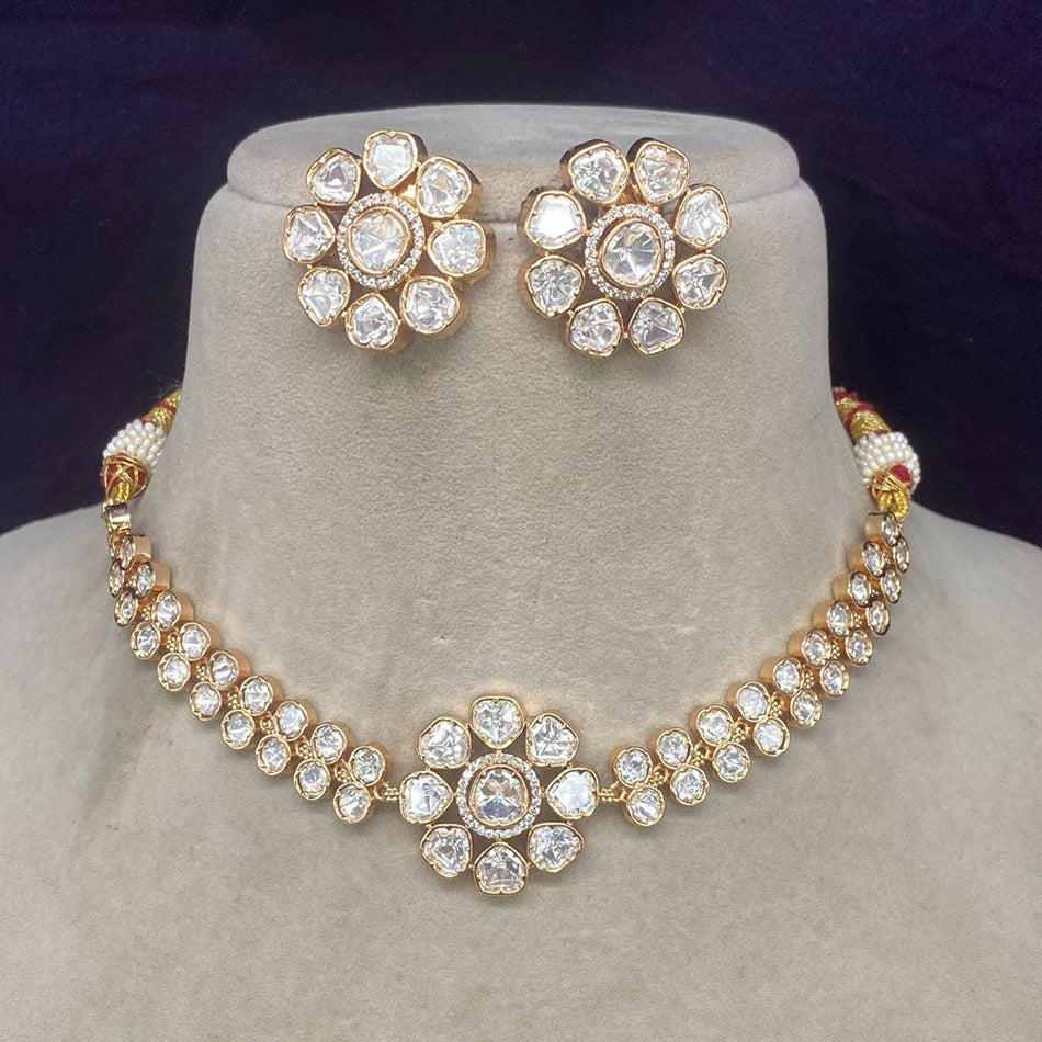 Kundan Necklace in 14K Gold Plated | Bridal Jewellery India