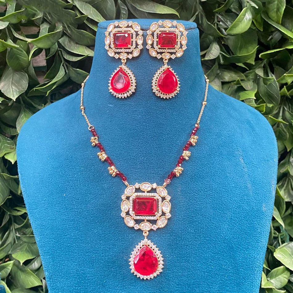 Kundan Necklace in Gold Plated with Polki Stones | Bridal Jewellery India