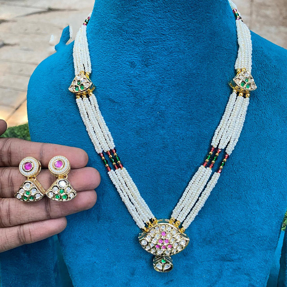 Kundan Necklace in Sterling Silver | Bridal Jewellery India