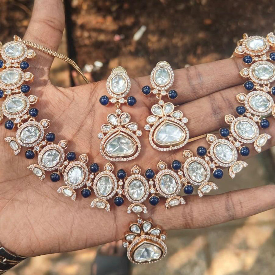 Kundan Necklace in Gold Plated | Bridal Jewellery India
