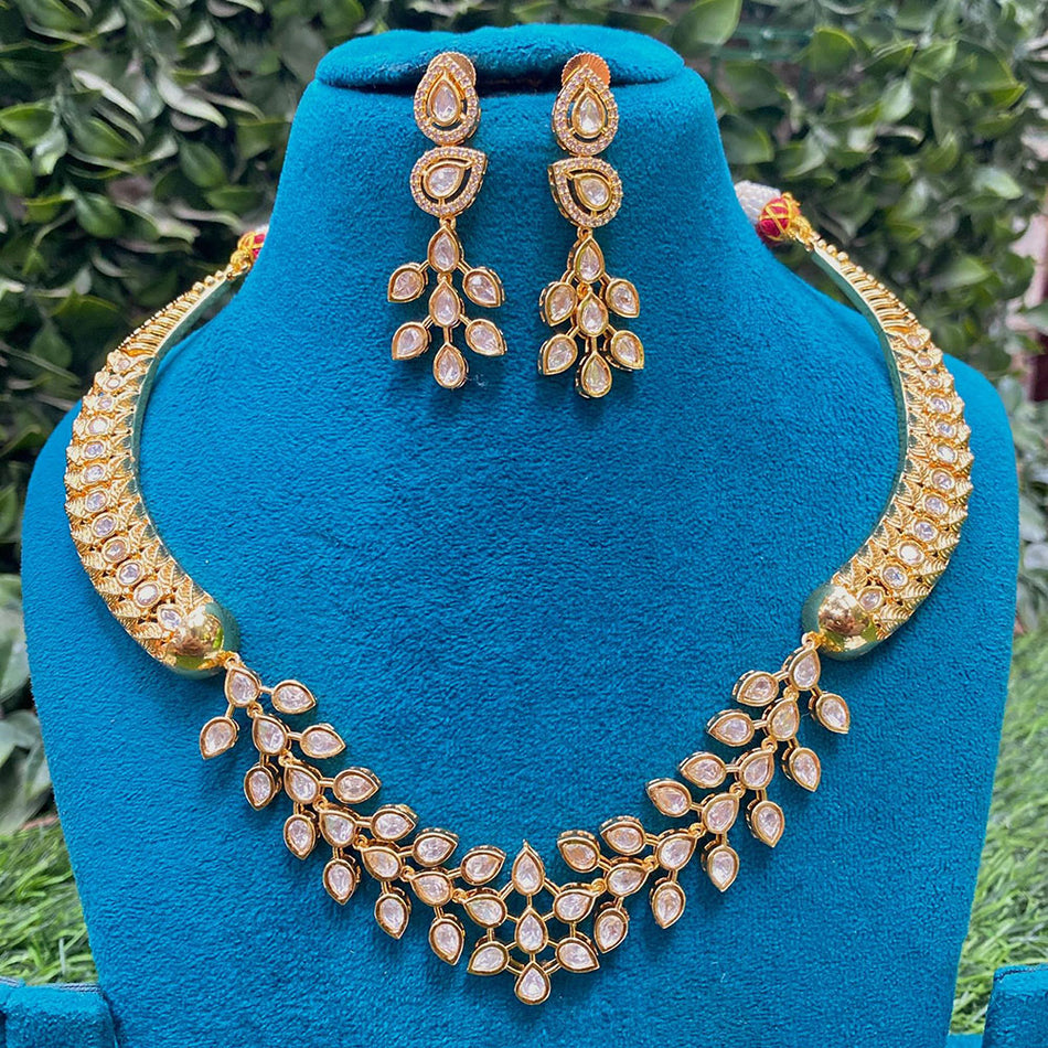 Kundan Necklace in Gold Plated | Bridal Jewellery India