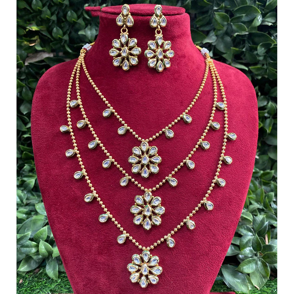 Kundan Necklace in Gold Plated | Bridal Jewellery India