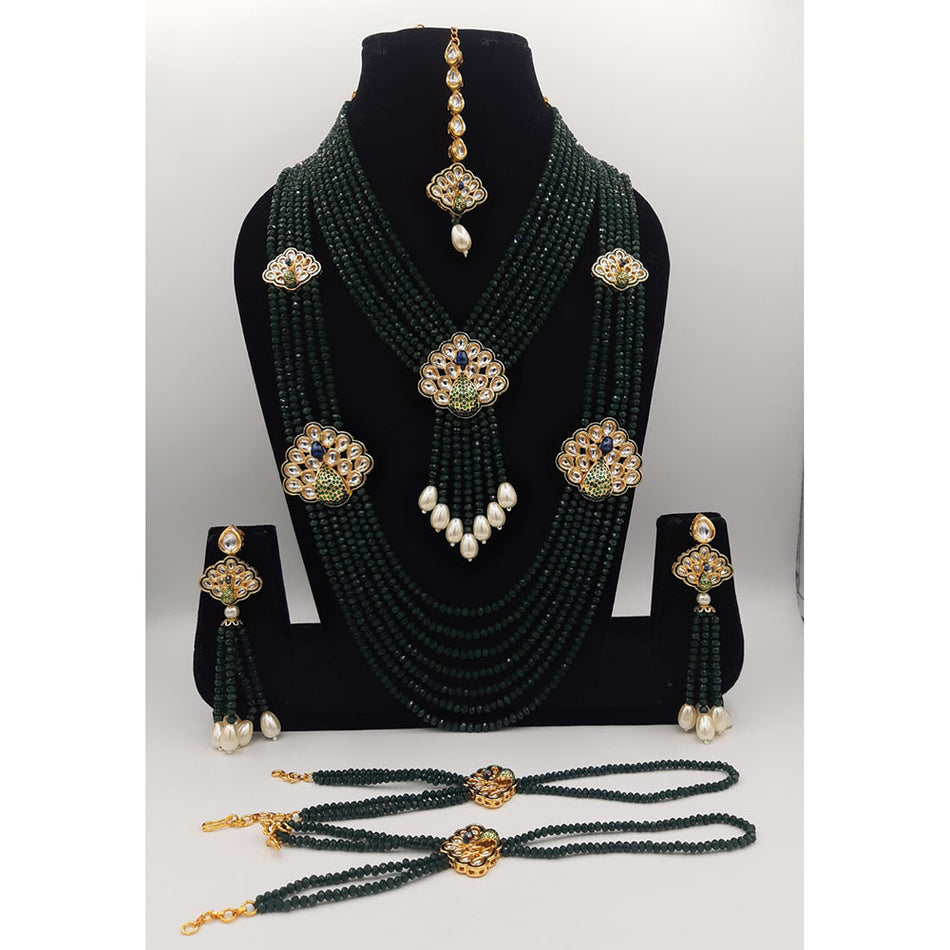 Kundan Necklace in Gold Plated with Pearl | Bridal Jewellery India