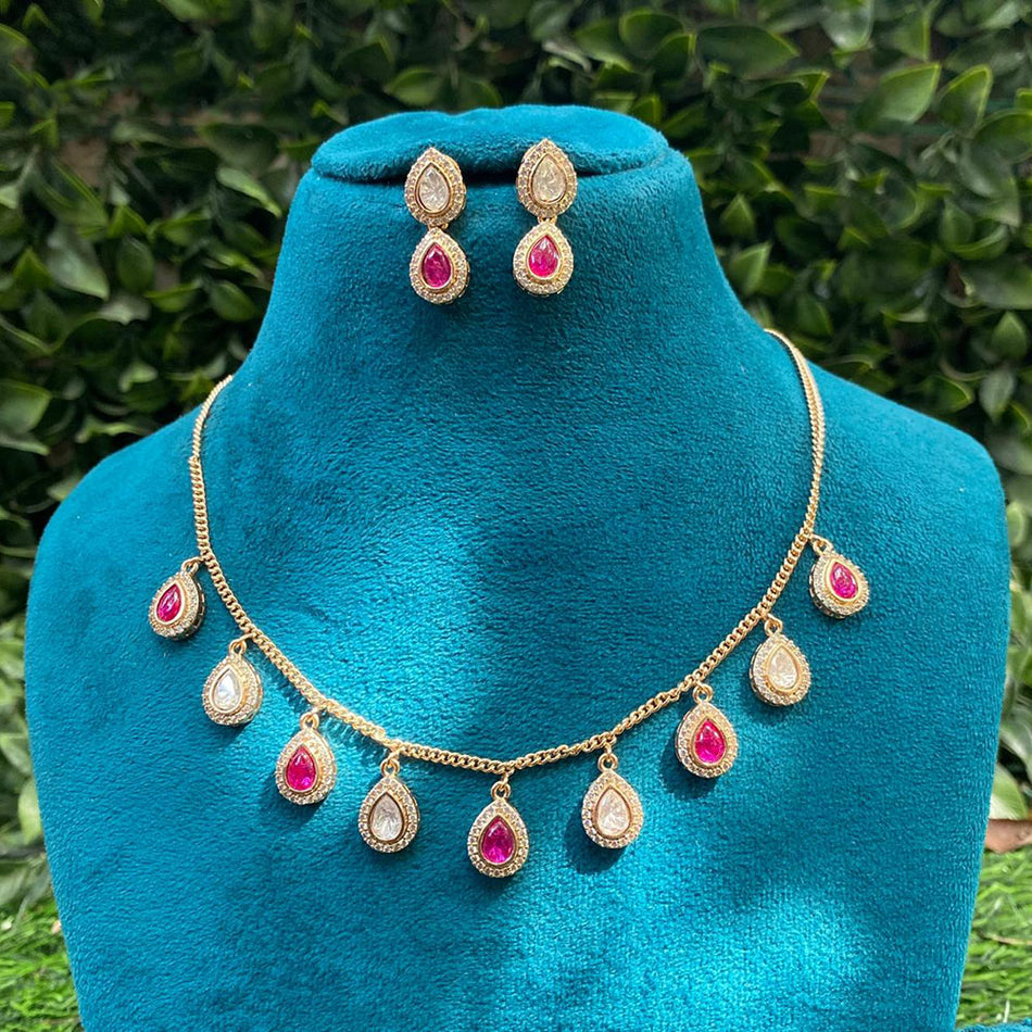 Kundan Necklace in  Gold Plated | Bridal Jewellery India