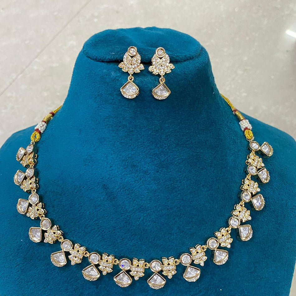 Kundan Necklace in  Gold Plated | Bridal Jewellery India