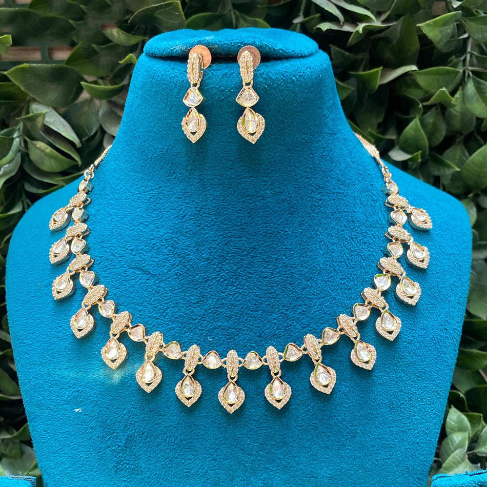 Kundan Necklace in  Gold Plated | Bridal Jewellery India