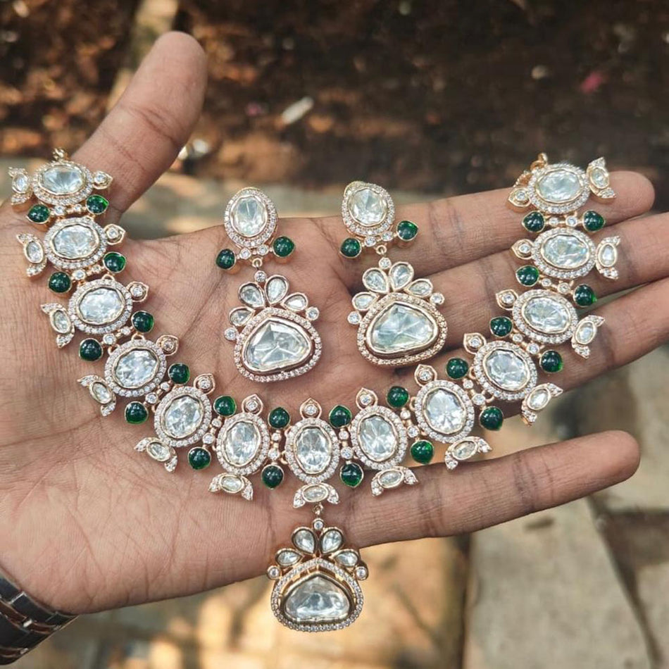 Kundan Necklace in 18K Gold Plated | Bridal Jewellery India