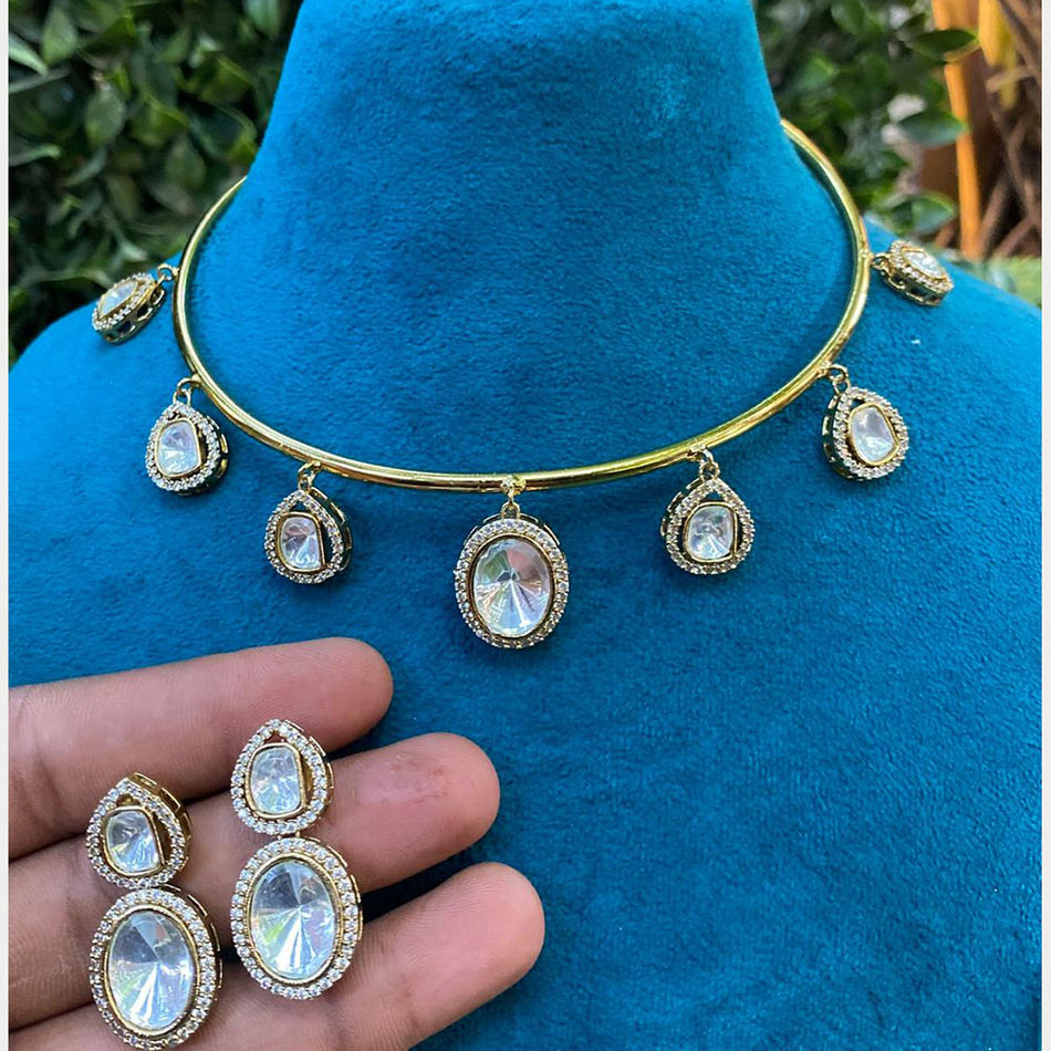 Kundan Choker Necklace in Gold Plated | Bridal Jewellery India