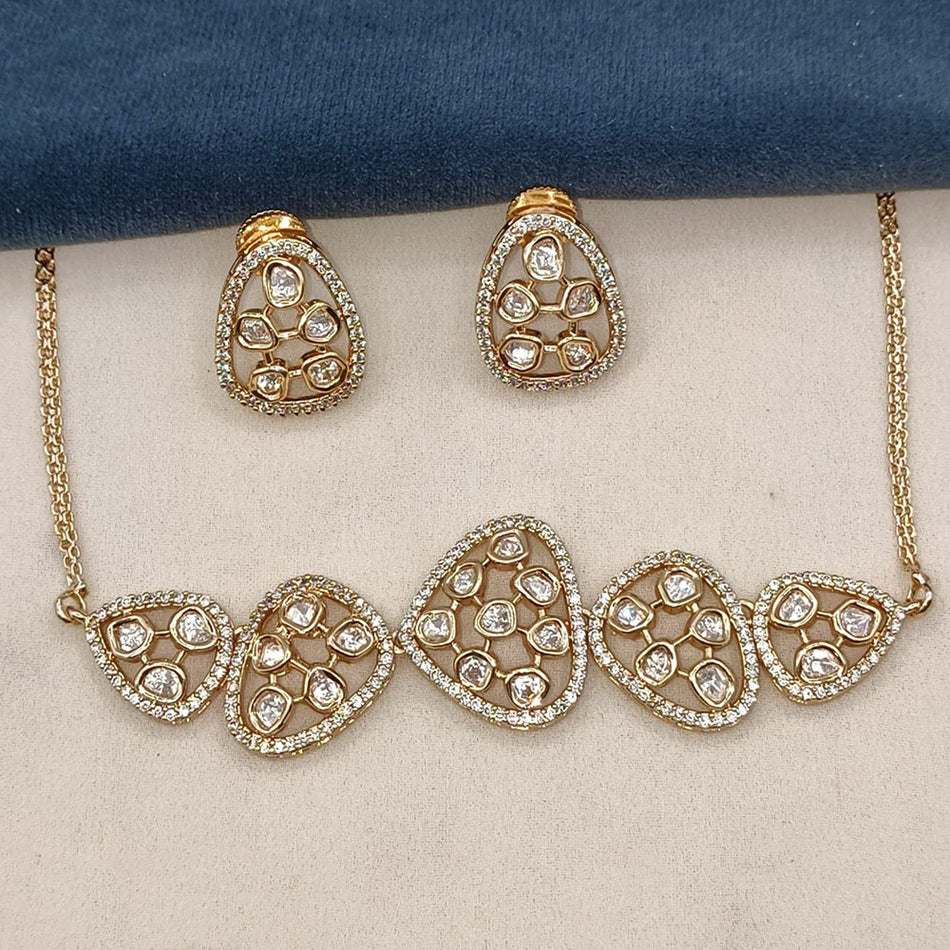 Kundan Choker Necklace in Gold Plated for Bridal | Bridal Jewellery India