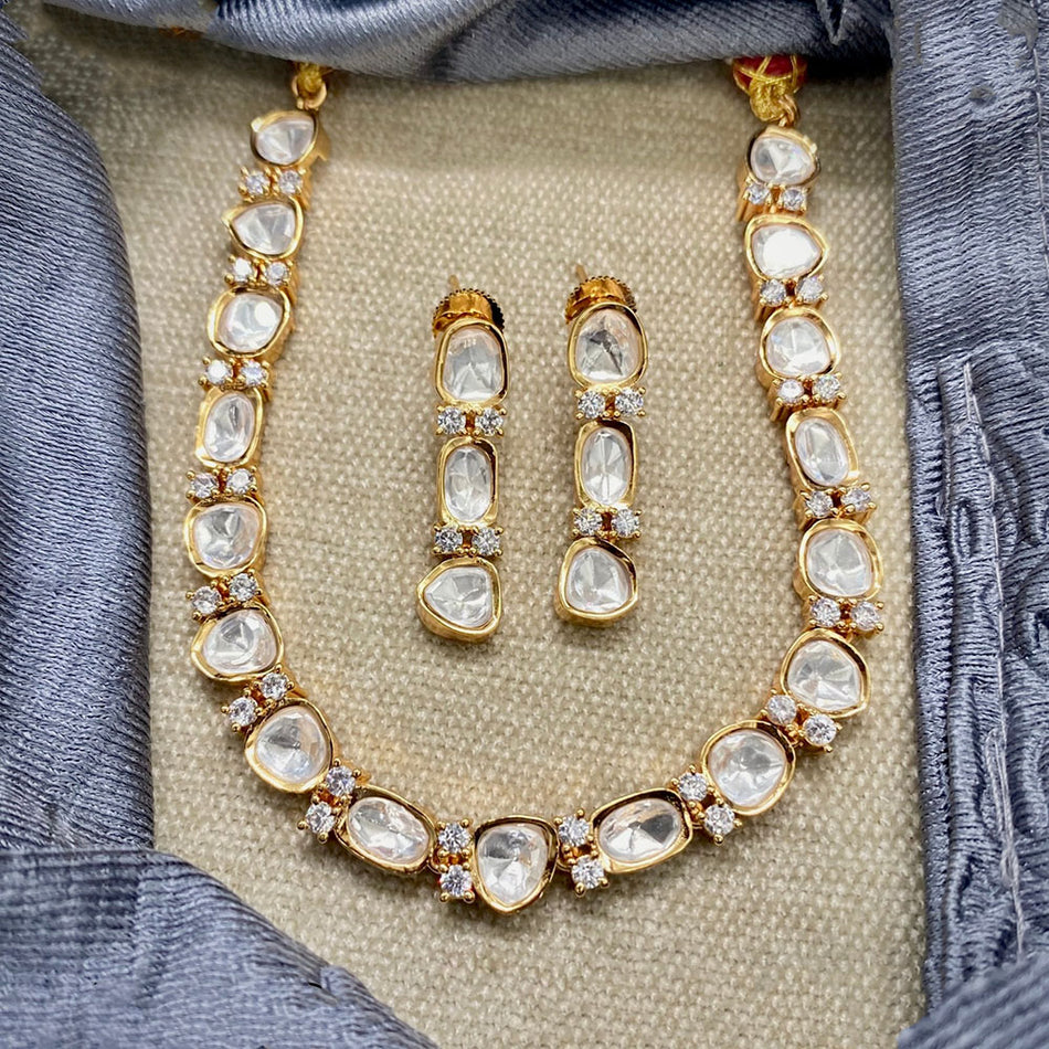 Kundan Necklace in  Gold Plated | Bridal Jewellery India