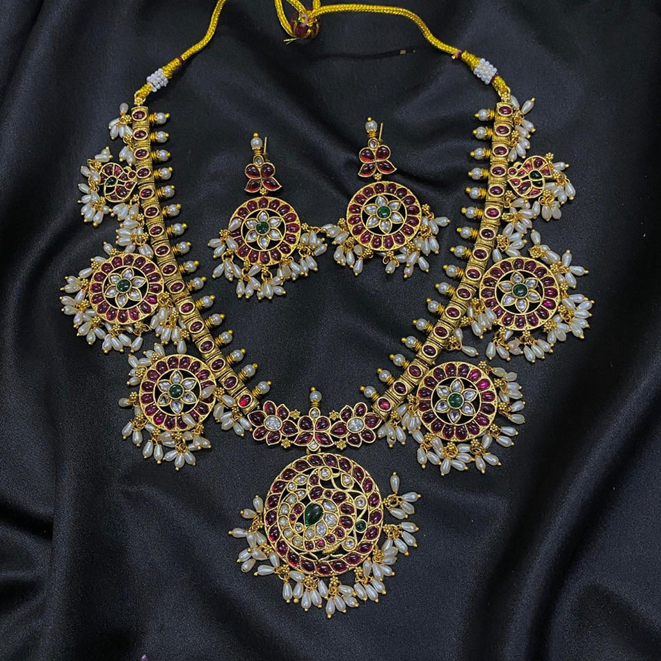 Kundan Necklace in  Gold Plated | Bridal Jewellery India