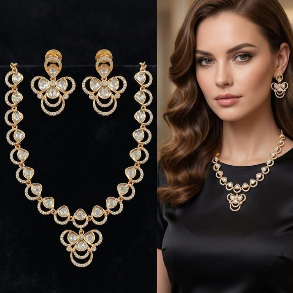 Kundan Necklace in 18K Gold Plated | Bridal Jewellery India