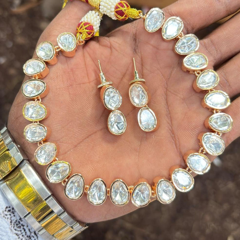 Kundan Necklace in  Gold Plated | Bridal Jewellery India