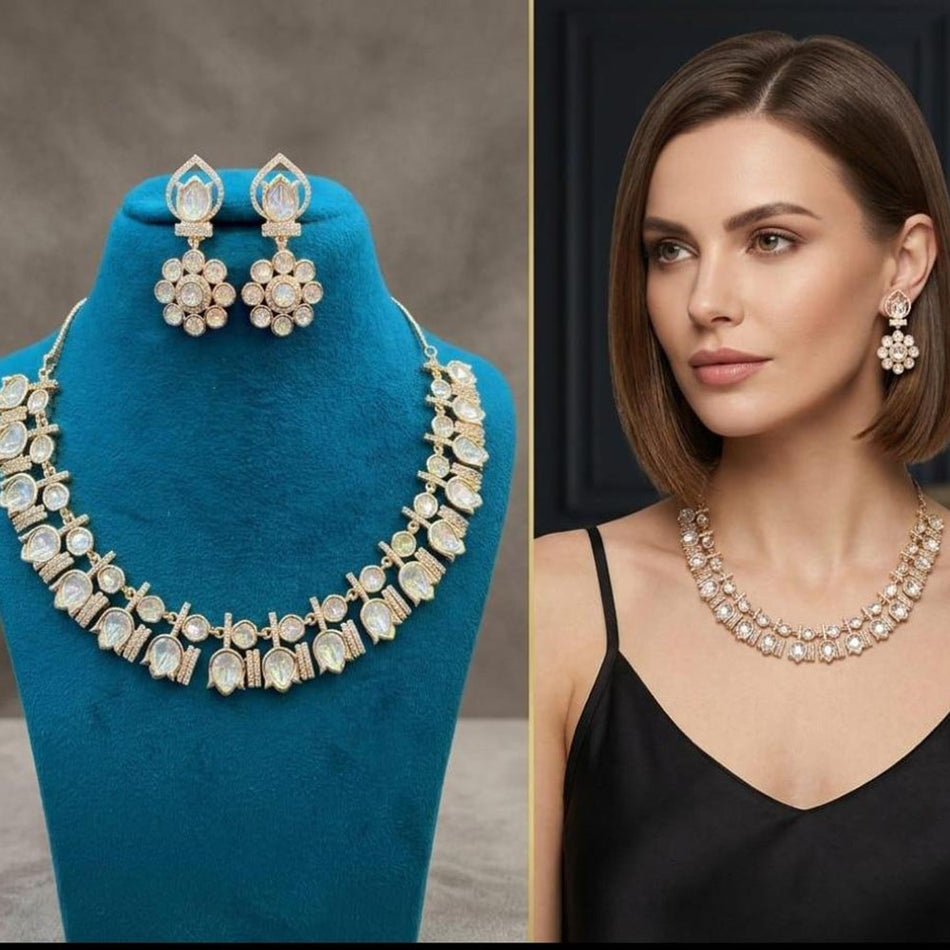 Kundan Necklace in 18K Gold Plated | Bridal Jewellery India