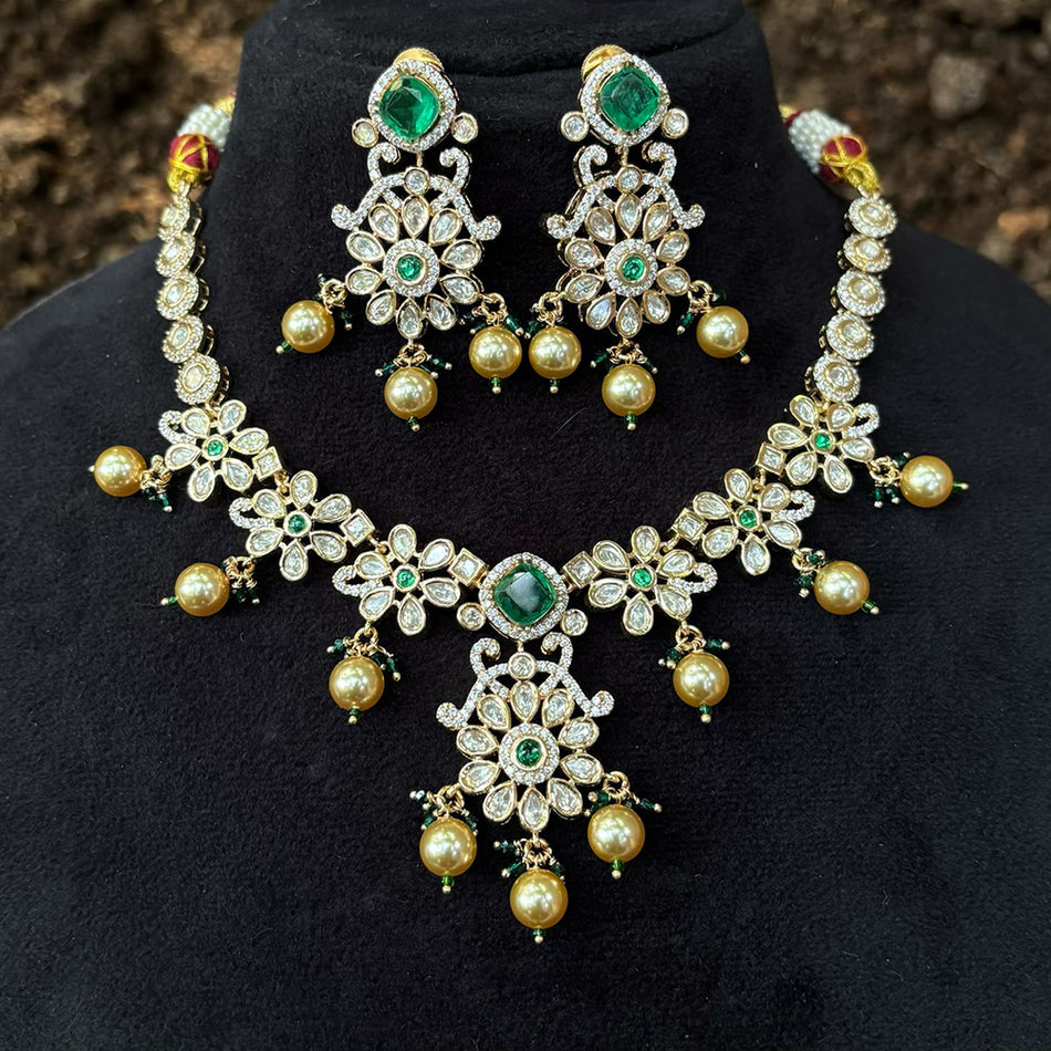 Kundan Necklace in  Gold Plated | Bridal Jewellery India