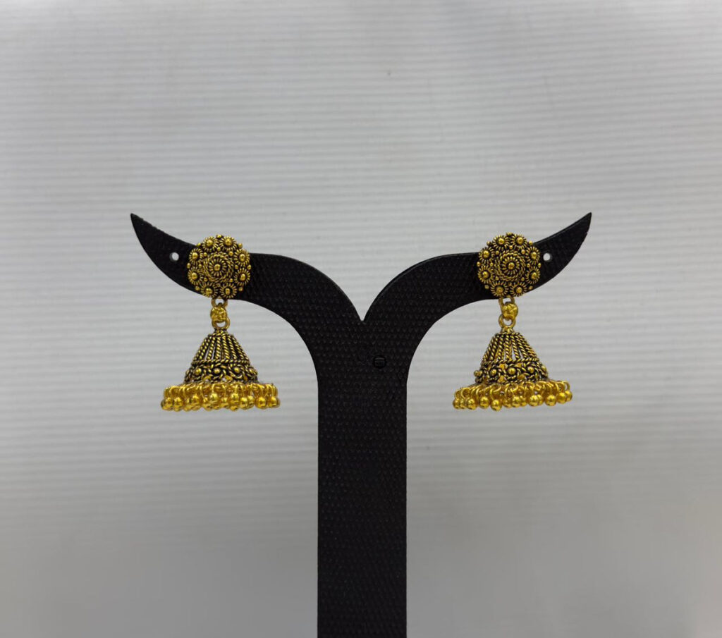 Royal Pearl Jhumki Earrings in Gold Plated with Pack 12 24 | Bridal Jewellery India