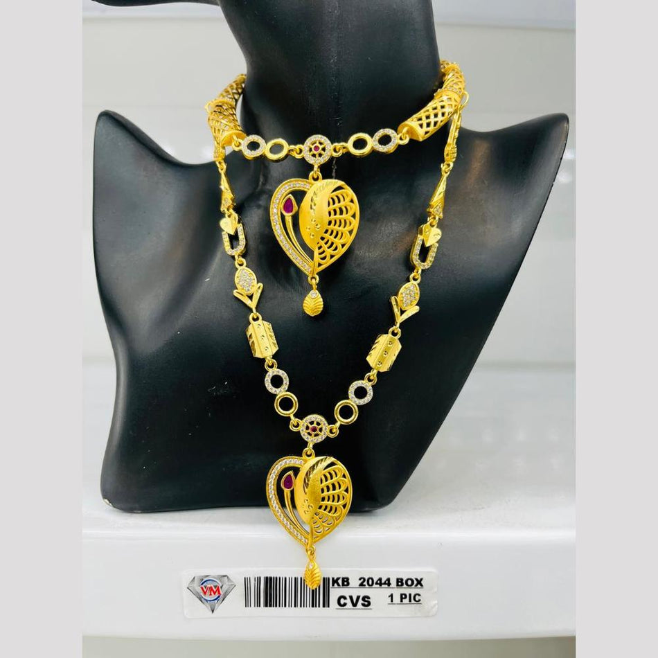Imitation Gold Plated Rose Gold Plated Necklace Set | Bridal Jewellery India
