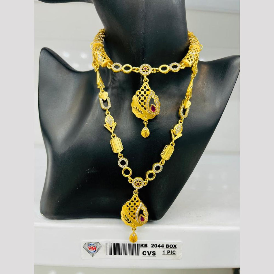Imitation Gold Plated Bridal Necklace Set | Bridal Jewellery India