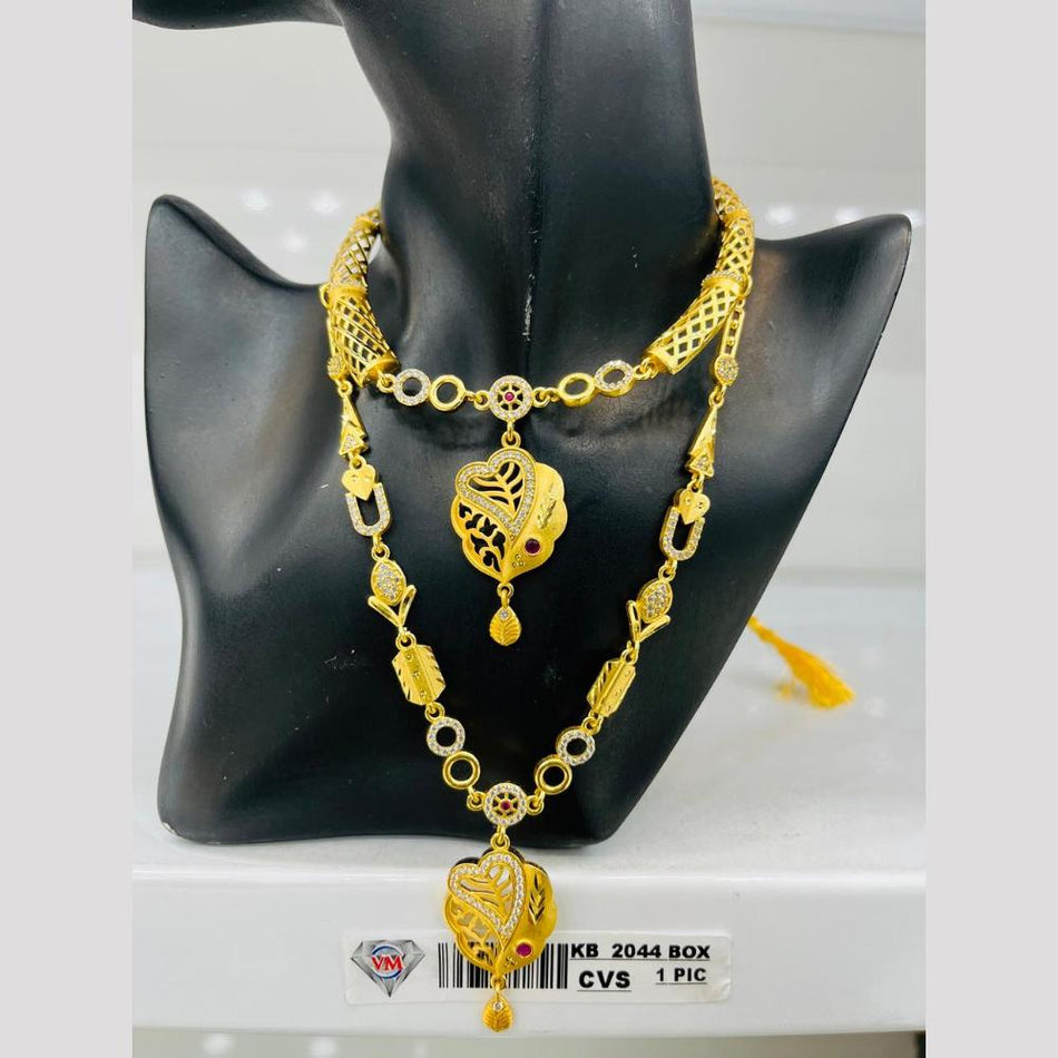 Imitation Gold Plated Silver Necklace Set | Bridal Jewellery India