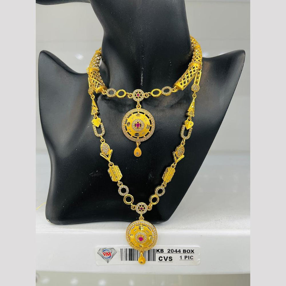 Gold Tone Necklace Set for Occasion Wear | Bridal Jewellery India