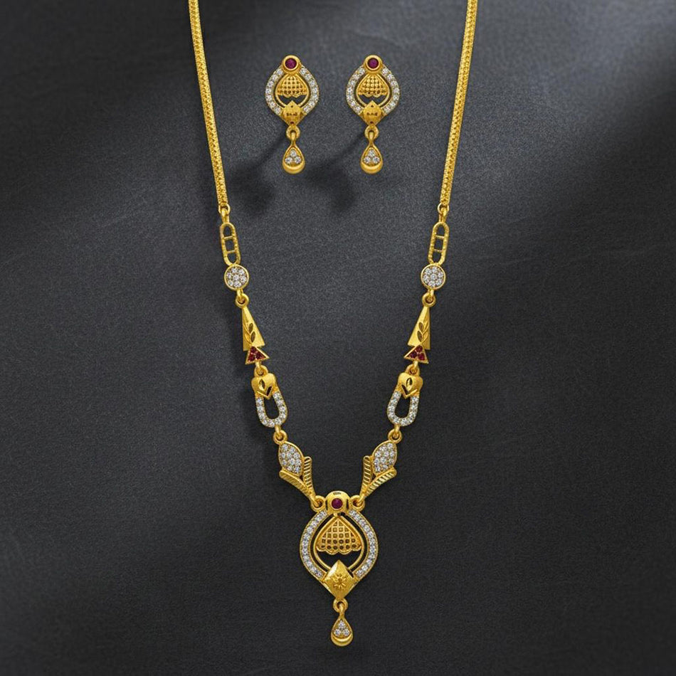 Imitation Royal Gold Plated Necklace Set for Occasion Wear | Bridal Jewellery India