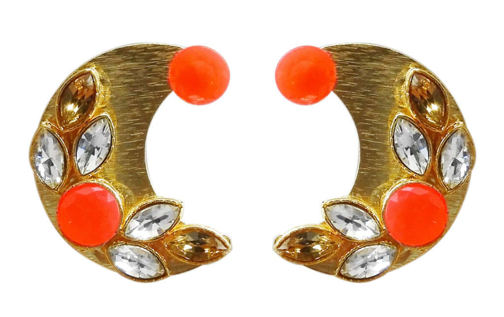 Moon Studs in Sterling Silver | Bridal Jewellery India