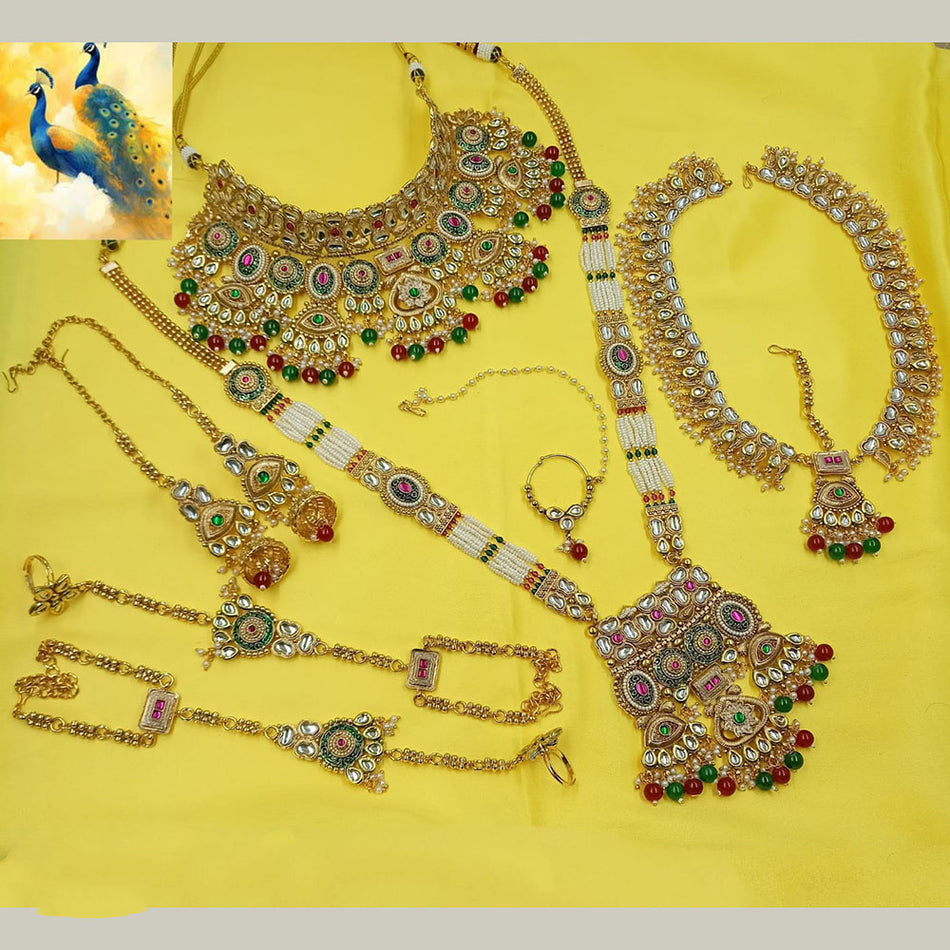 Meenakari Necklace in Sterling Silver | Bridal Jewellery India