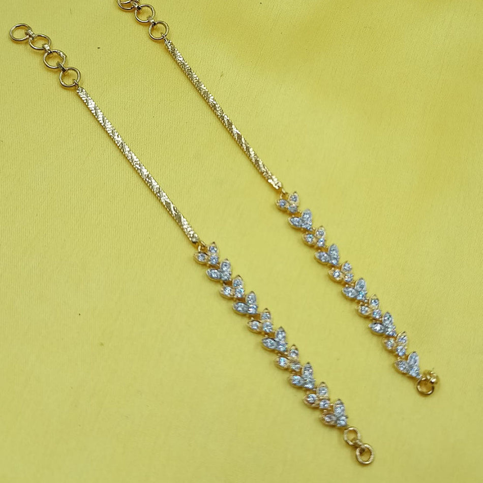 Rose Gold Plated Designer Chain Necklace | Bridal Jewellery India