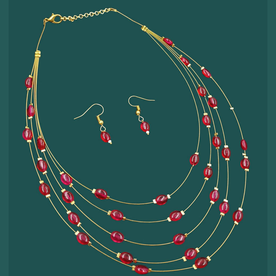 Layered Chain Necklace in Sterling Silver | Bridal Jewellery India