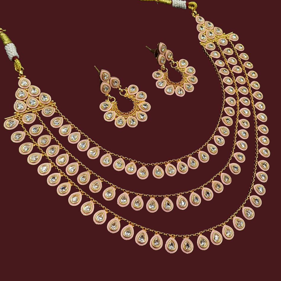 Multi Layer Necklace in Oxidised Silver | Bridal Jewellery India