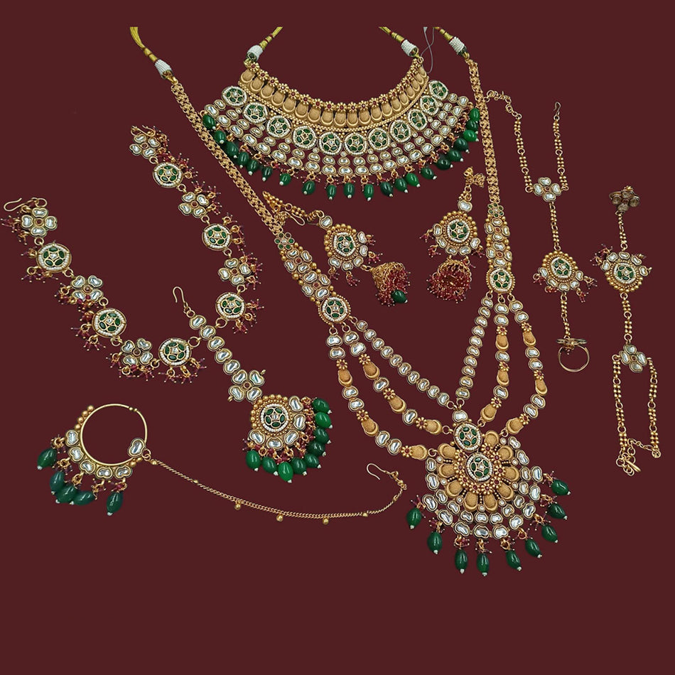 Kundan Necklace in  Gold Plated for Bridal Wear | Bridal Jewellery India