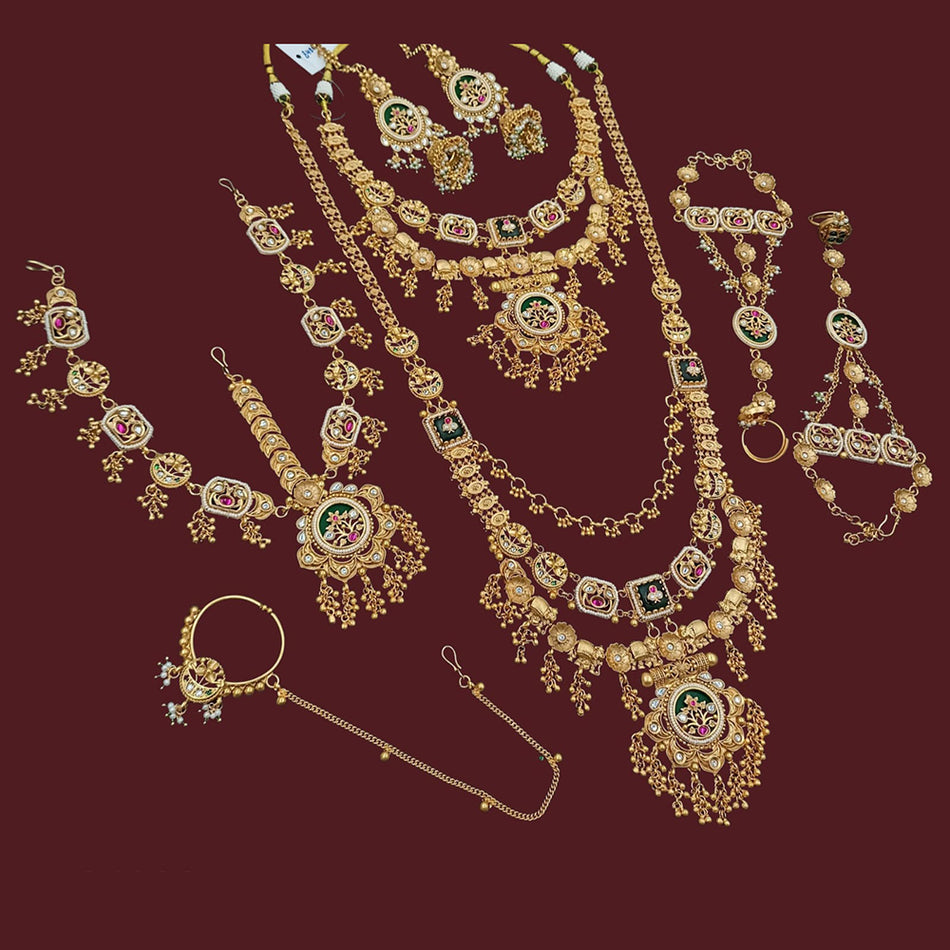 Meenakari Pearl Bead Necklace for Bridal Wear | Bridal Jewellery India