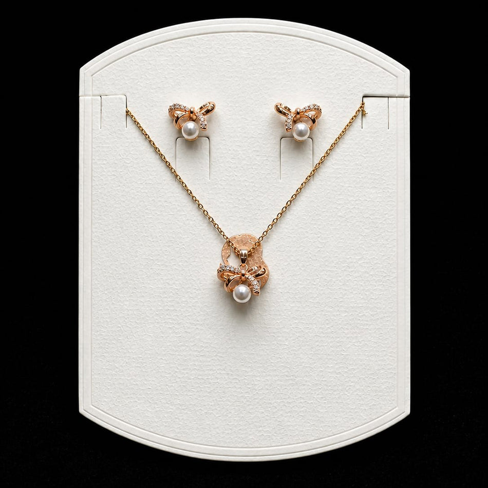 Pearl Drop Necklace in Gold Plated | Bridal Jewellery India