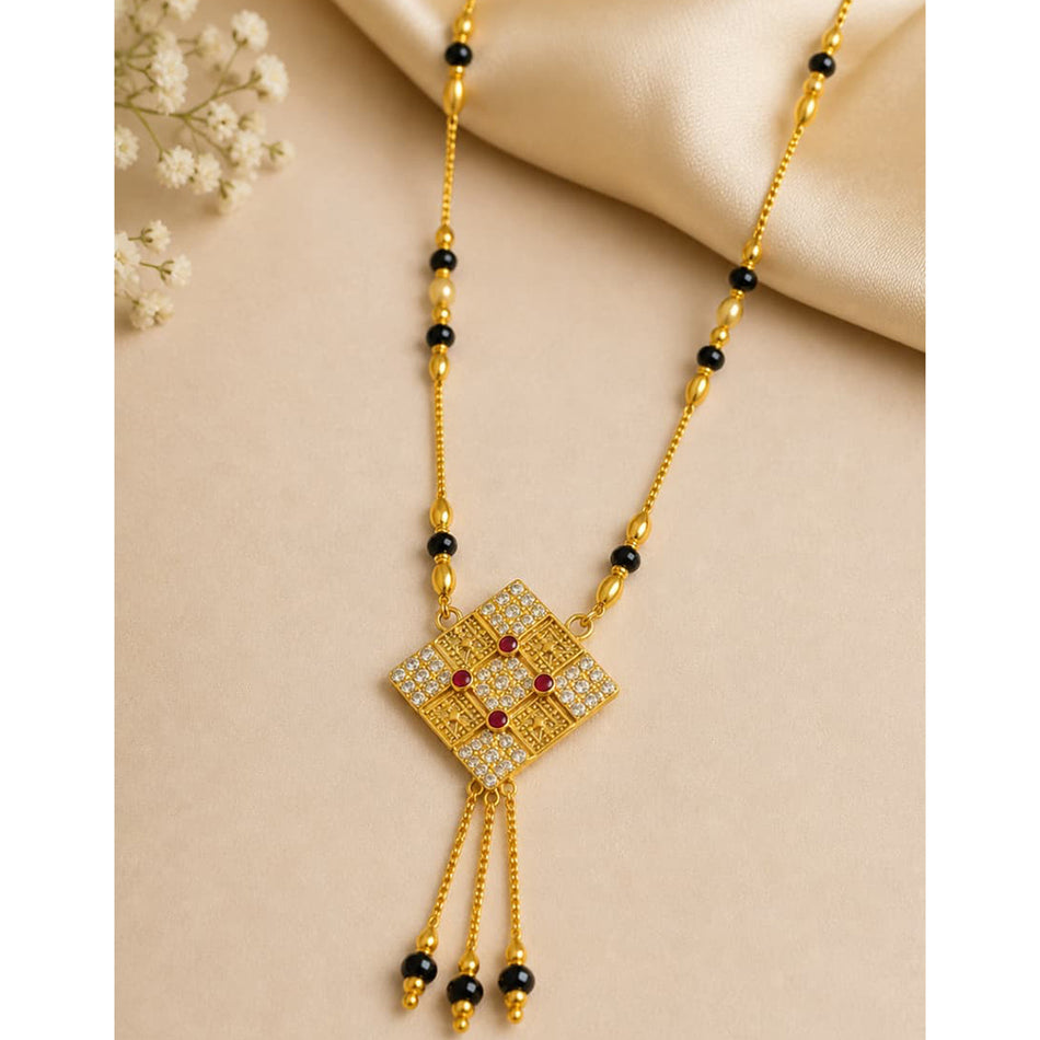 Mangalsutra Necklace in Oxidised Silver | Bridal Jewellery India