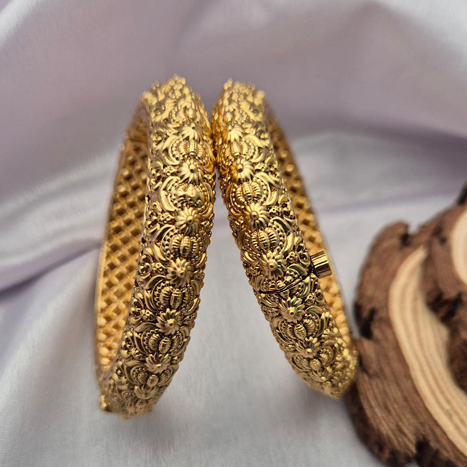 Gold Plated Openable Bangles Set | Bridal Jewellery India