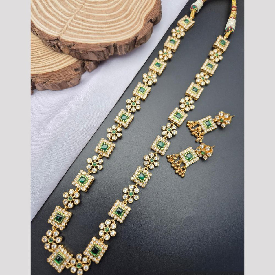 Rose Gold Plated Pota Necklace for Festive Occasions | Bridal Jewellery India