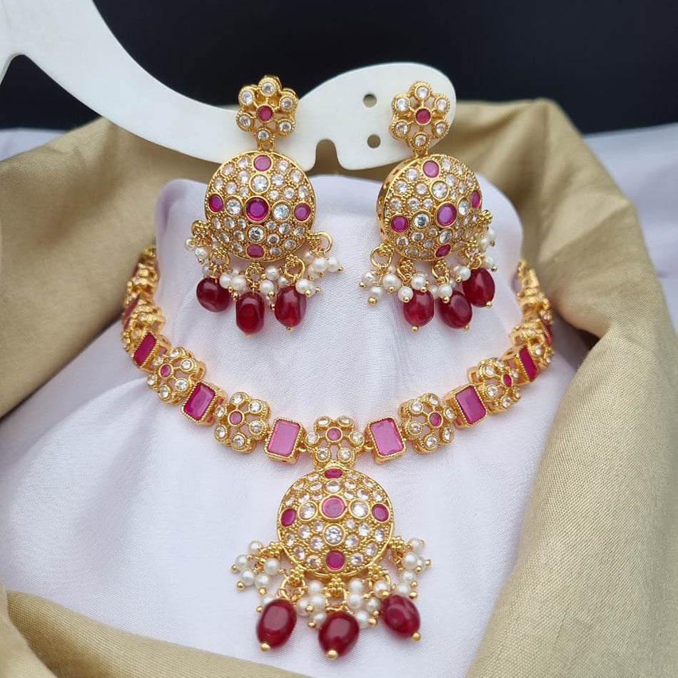 Pearl Choker in Platinum for Bridal | Bridal Jewellery India