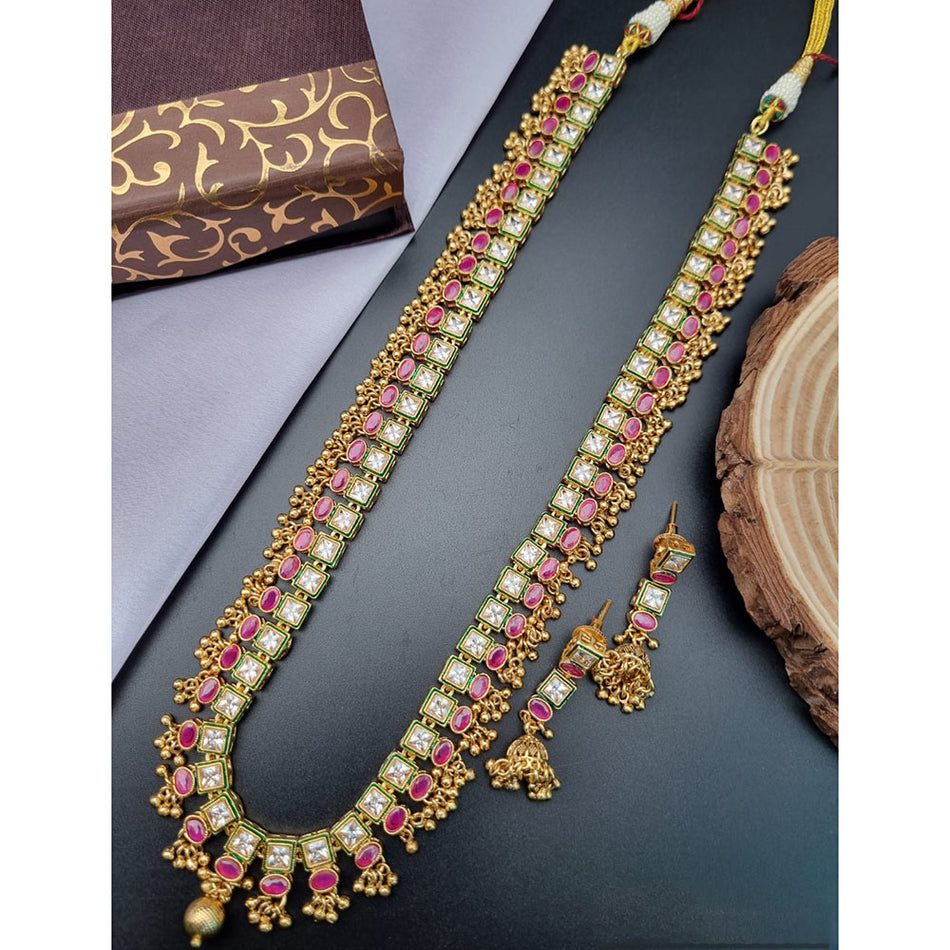 Ethnic Pearl Necklace in Silver | Bridal Jewellery India