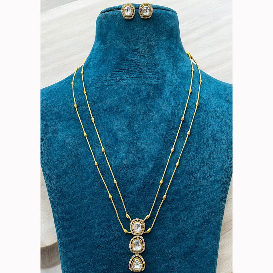 Kundan Choker Necklace in Gold Plated with Studs | Bridal Jewellery India