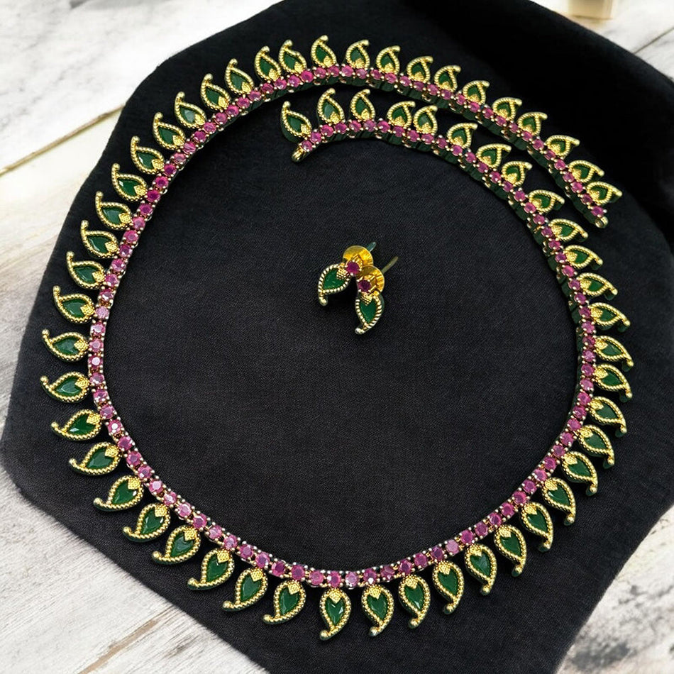 Oxidised Silver Layered Chain Necklace | Bridal Jewellery India