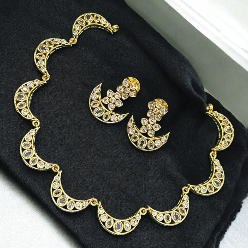 Kundan Choker Necklace in Gold Plated | Bridal Jewellery India