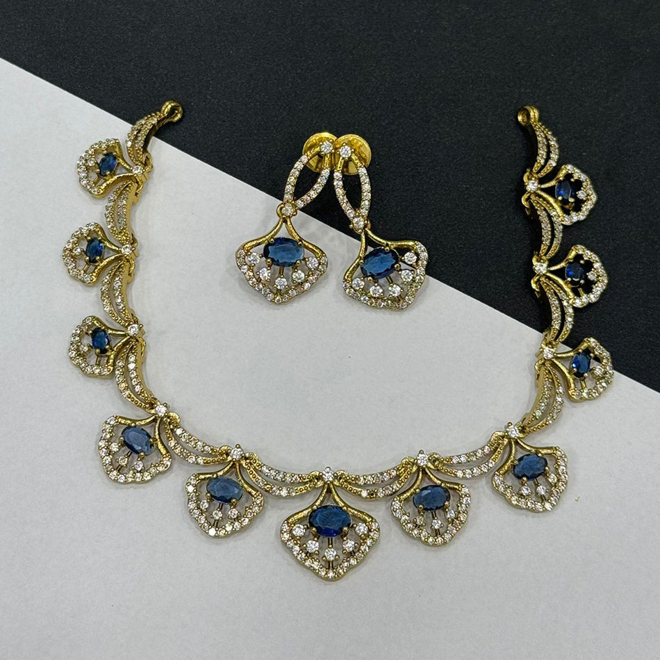 Oriental Flawless Necklace in 14K Gold Plated | Bridal Jewellery India