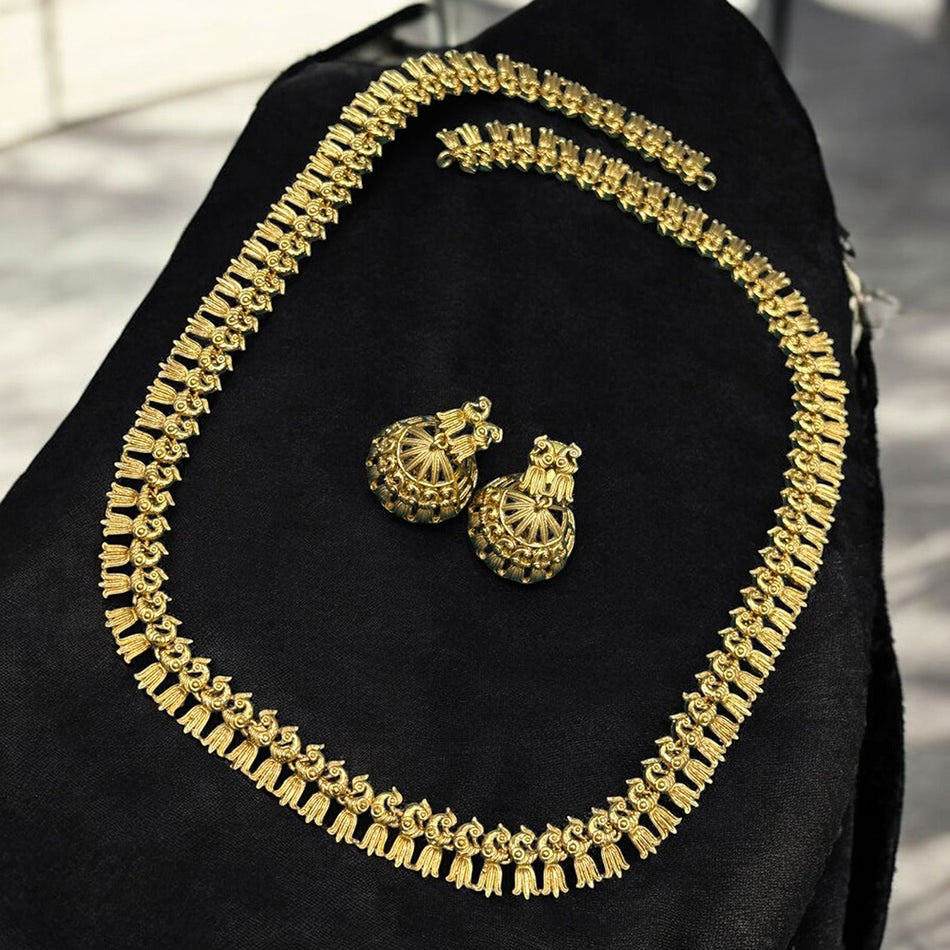 Layered Chain Bracelet in Gold Tone | Bridal Jewellery India